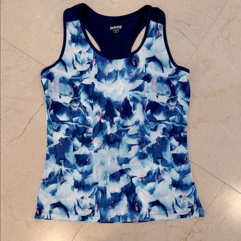 Prince Women's Abstract Blue Tank Top
